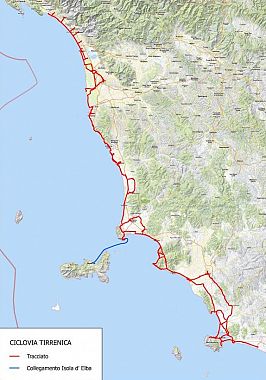 L'itinerario toscano della ciclovia Tirrenica
